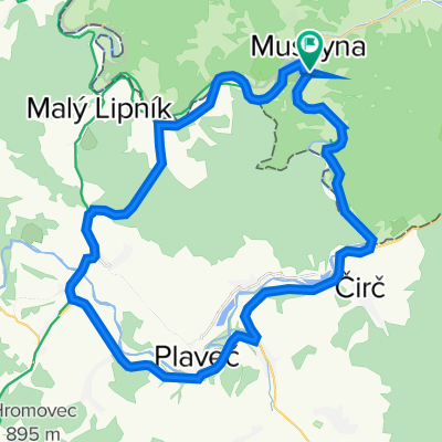Muszyna-Leluchów-Plavec-Plavnica-Udol-Mały Lipnik-Legnava-Borysów-Muszyna