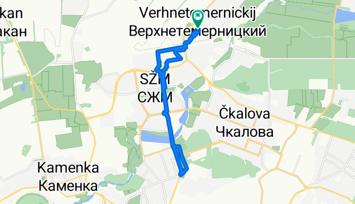 От улица Венеры 24к9, п. Верхнетемерницкий до улица Венеры 24к9, п. Верхнетемерницкий