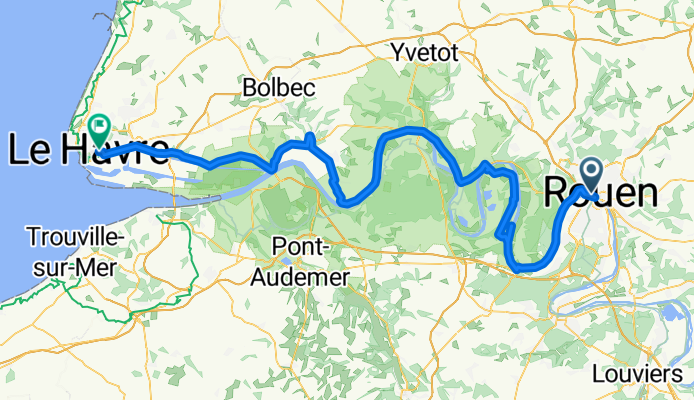 7 Avenue du Mont-Riboudet, Rouen nach 5 Rue Duguay-Trouin, Le Havre