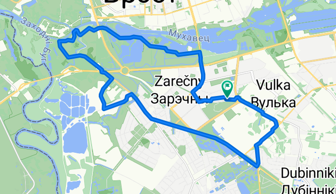 улица Екельчика, Brest to улица Екельчика, Brest