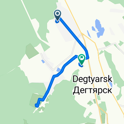 От Верхняя улица 55, Дегтярск до улица Уральских танкистов 18, Дегтярск