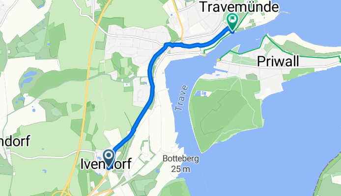 Ovendorfer Straße - Lübeck nach Am Lotsenberg 1, Lübeck