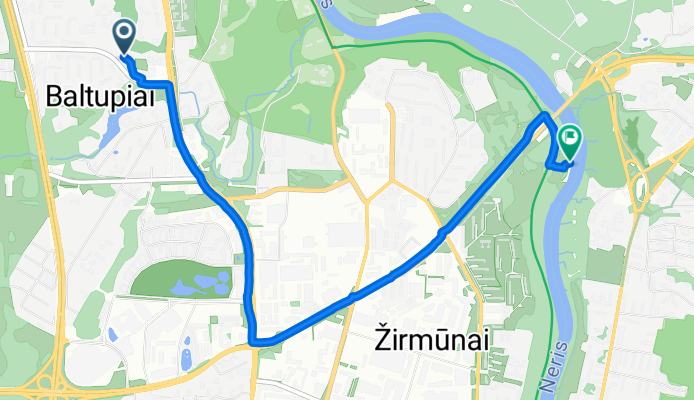 От Didlaukio gatvė 9, Vilnius до Neries gatvė 9, Vilnius