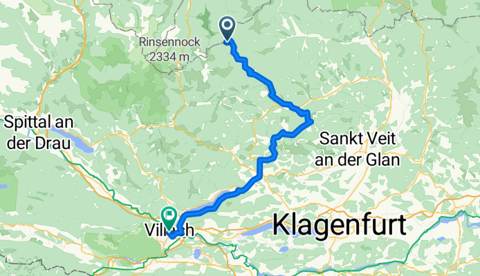 Route nach Villach