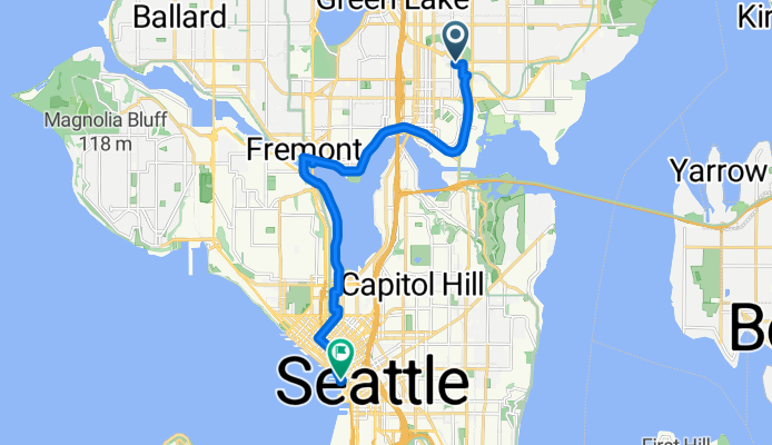 Route to 1201 Western Avenue, Seattle, WA 98101