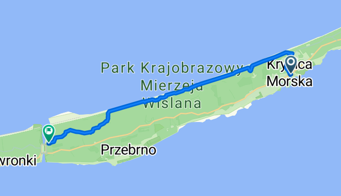 Gdańska 144, Krynica Morska do Droga bez nazwy