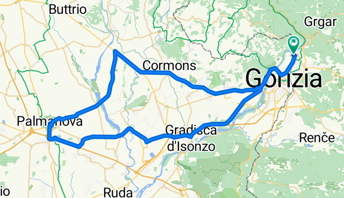 Solkan - Gorizia - Gradisca d'isonzo - Palmanova - San Giovanni - Mossa - Lucinico - Gorizia - Solkan