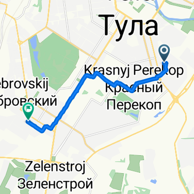 улица Морозова, 22, Тула до улица Седова, 7А/2, Тула