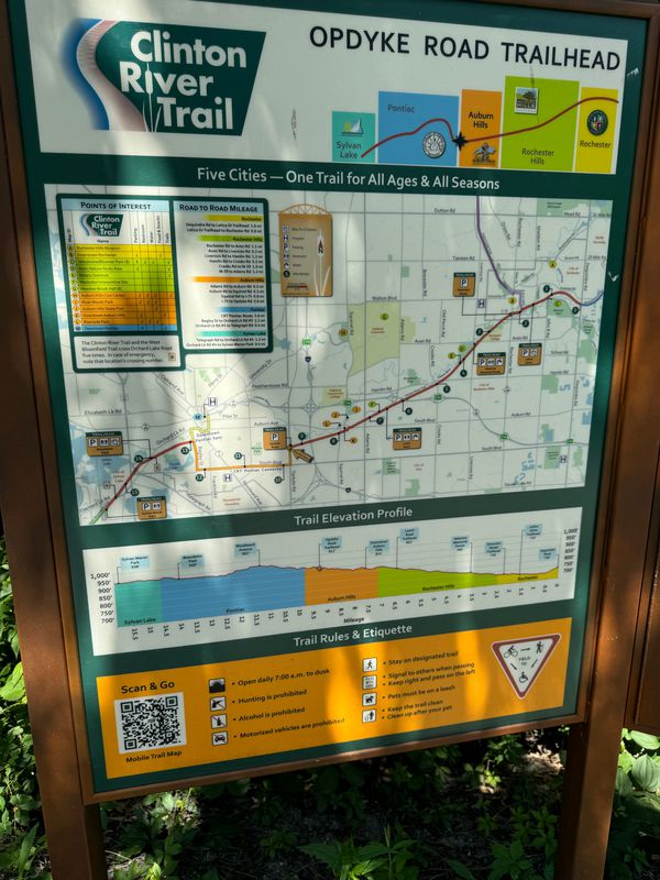 Clinton River Trail - Opdyke Rd Trailhead to Downtown Auburn Hills