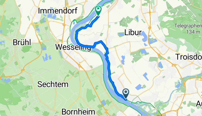 Rheinallee 27, Niederkassel nach Porz, Köln