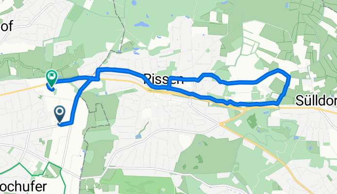 От Feldstraße 145, Wedel до Rissener Straße 112-114, Wedel