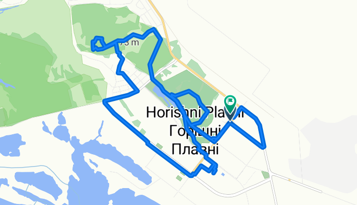 От вулиця Космонавтів 10, Горішні Плавні до вулиця Миру, Горішні Плавні