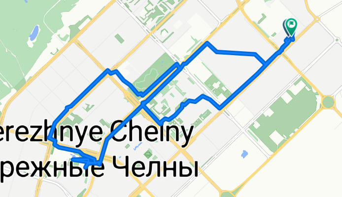 64-й Комплекс улица, 1, Набережные Челны до улица Виктора Полякова, 7А, Набережные Челны