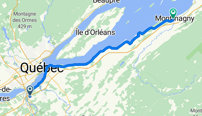 De 9009 Boul du Centre-Hospitalier, Lévis à 3 Av Ste-Brigitte N, Montmagny