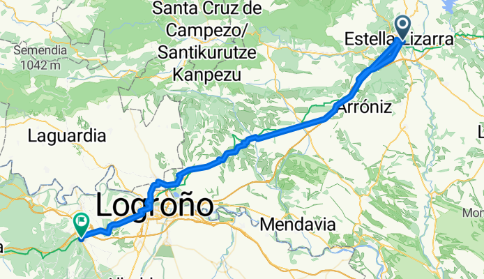 42.672, -2.026 nach 42.429, -2.561