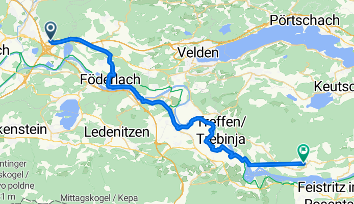 Michaeler Straße 156, Villach nach Pugrad 23, Ludmannsdorf