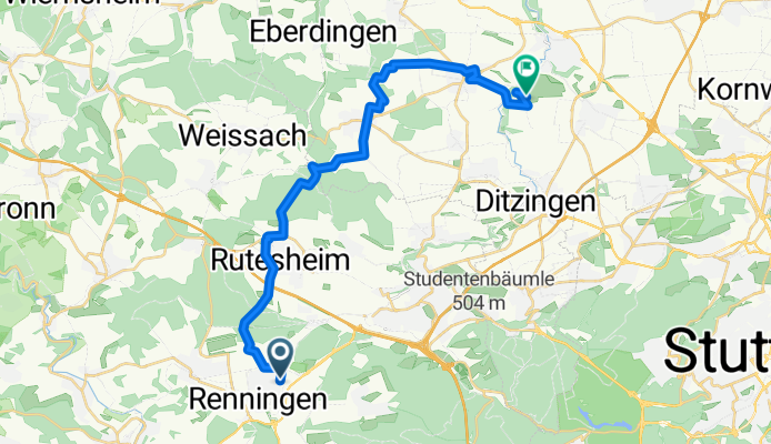 Mammutbaum-Tour von Renningen nach Schwieberdingen/Nippenburg