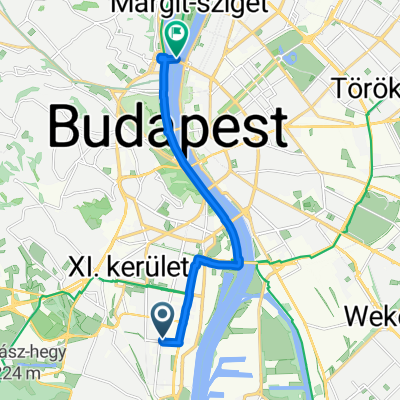 Fehérvári út 166., Budapest to Margit híd, Budapest