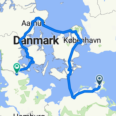 Gedser - Kopenhagen - Nyborg - Kolding - Flensburg CLONED FROM ROUTE 62384