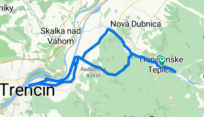 Trenčianske Teplice , Trenčín a späť.