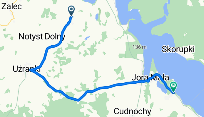 Notyst Mały 8, Mrągowo do Jora Wielka 55, Mikołajki