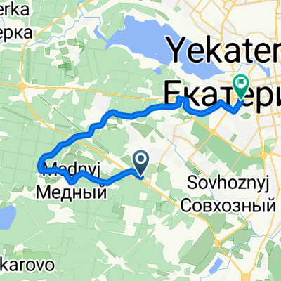 От ЕКАД, Верх-исетский до Белореченская улица 6, Екатеринбург