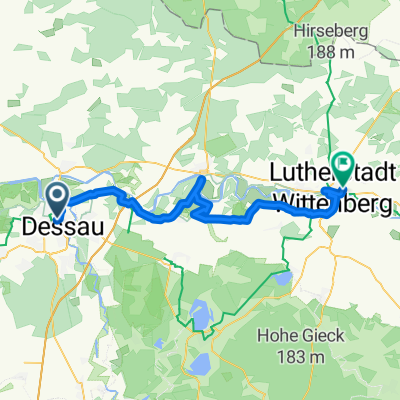 Dessau(Hbf) - Wörlitz - Elbe - Lutherstadt Wittenberg (Hbf) CLONED FROM ROUTE 666722
