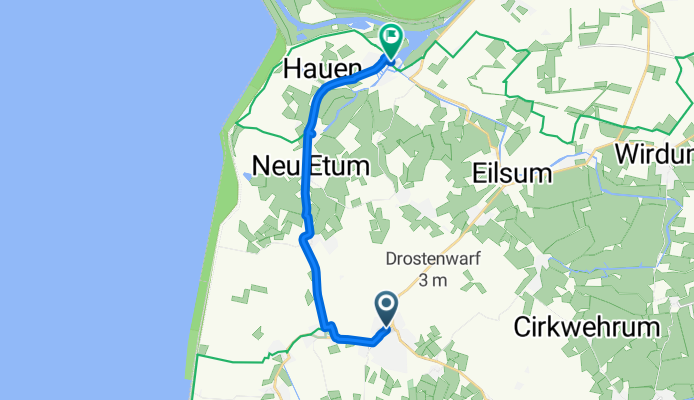 Route von Manningastraße 4, Krummhörn