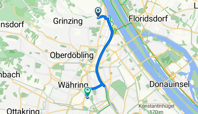 Kahlenbergerstraße 26, Wien nach Währinger Straße 43, Wien