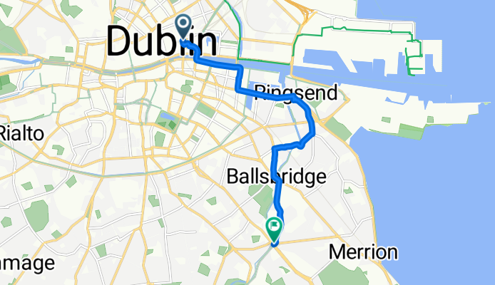 Beresford Lane, Dublin 1 to Ailesbury Road, Dublin 4