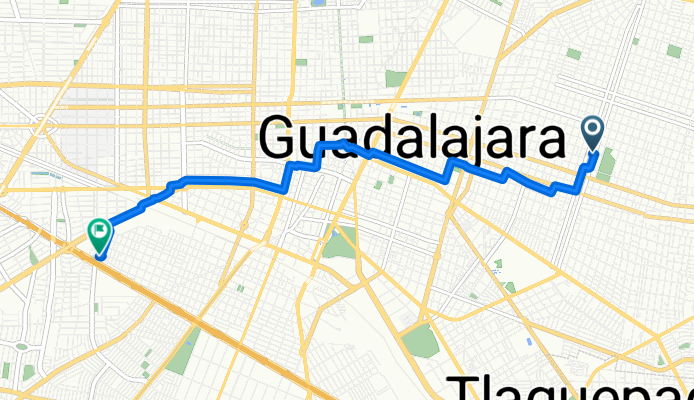 Calle Pedro María Anaya 1540, Guadalajara a Calle Nance 1523, Guadalajara