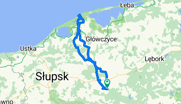 z Łupawy do Czołpina na plażę