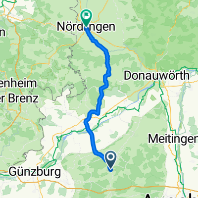 2 nach Nördlingen 60 km