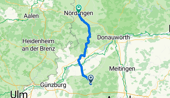 2 nach Nördlingen 60 km