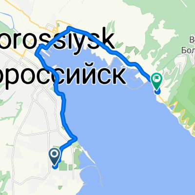 Пионерская улица, 21/1, Новороссийск до Шесхарис улица, 11/2, Новороссийск
