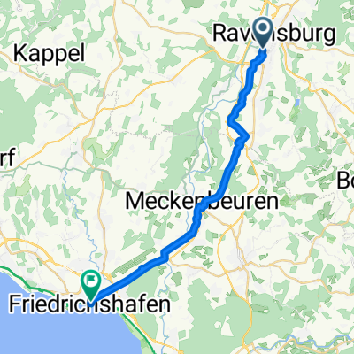 Von Ravensburg nach Friedrichshafen - Winterweg