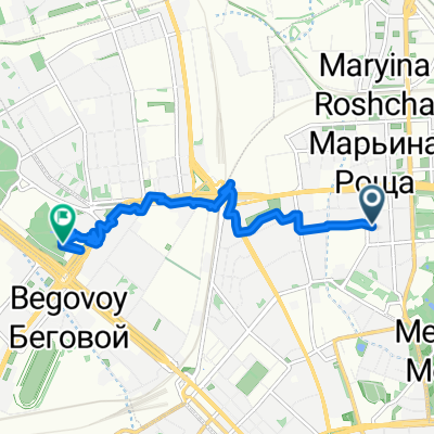 От улица Образцова 24, Москва до Ленинградский проспект 36 строение 2Б, Москва