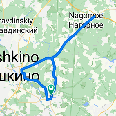 От улица Бережок 4, Ивантеевка до улица Бережок дом 4, Ивантеевка
