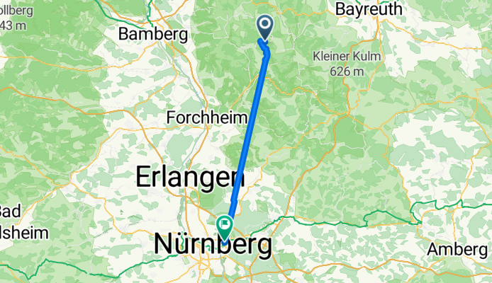 Heckenhof 1, Aufseß nach Hardenbergstraße 66, Nürnberg