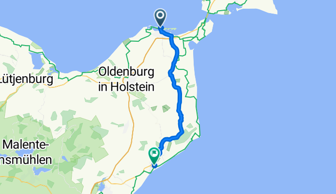 Seebrückenpromenade 3, Heiligenhafen nach Theodor-Klinkforth-Straße 15, Grömitz