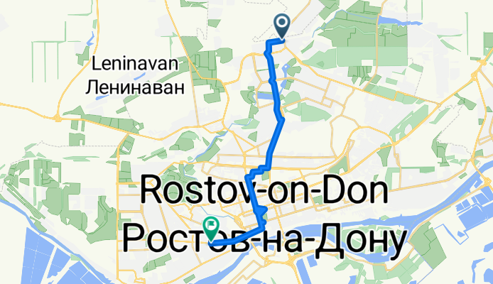 От улица Орбитальная 56, Ростов-на-Дону до проспект Стачки 23, Ростов-на-Дону