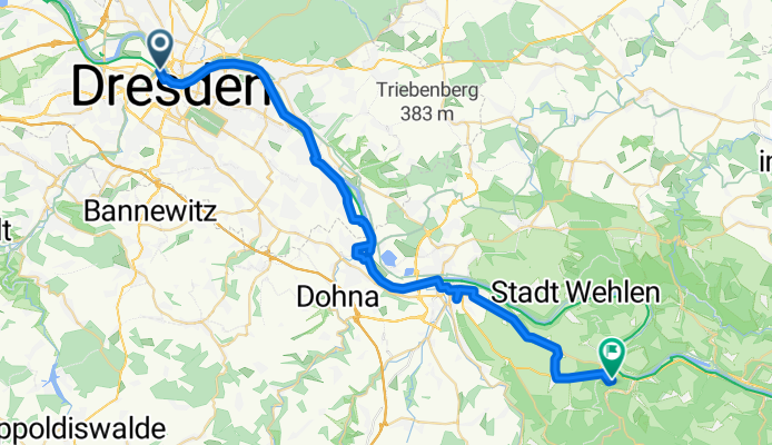 Ostra-Ufer 2, Dresden nach Festung Königstein 21, Königstein