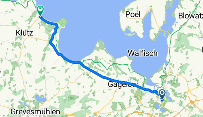 Klußer Damm 61, Wismar nach Klützer Straße 2, Boltenhagen