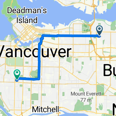 Route to Cartier Street 1406, Vancouver