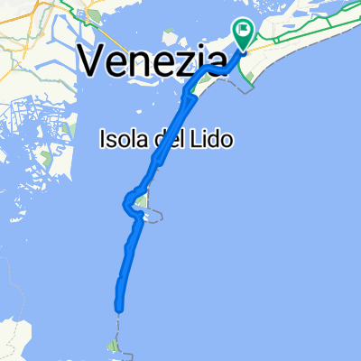 Route nachLido- Pelestrina retour