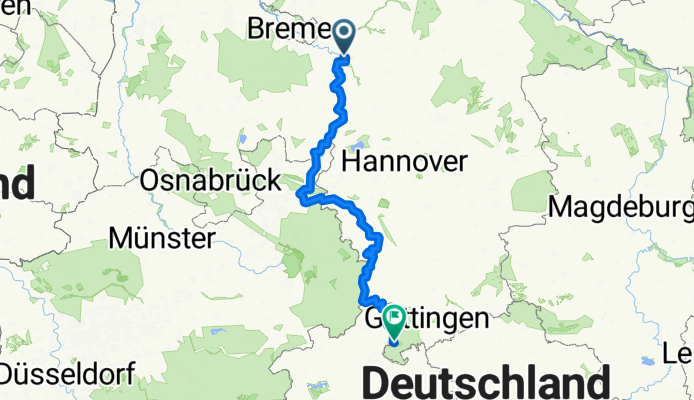 Weserradweg rückwärts