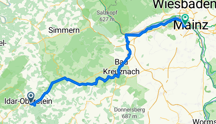 Idar-Oberstein - Bingen - Mainz