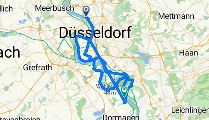 Leo-Statz-Straße 2, Düsseldorf nach Herrenweg 39, Dormagen