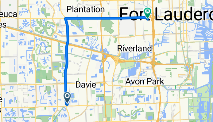 Davie to 1–197 SW 24th Ave, Fort Lauderdale