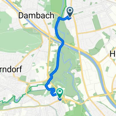 Kaiserstraße 22, Fürth to Rothenburger Straße 18, Oberasbach
